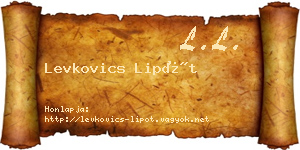 Levkovics Lipót névjegykártya